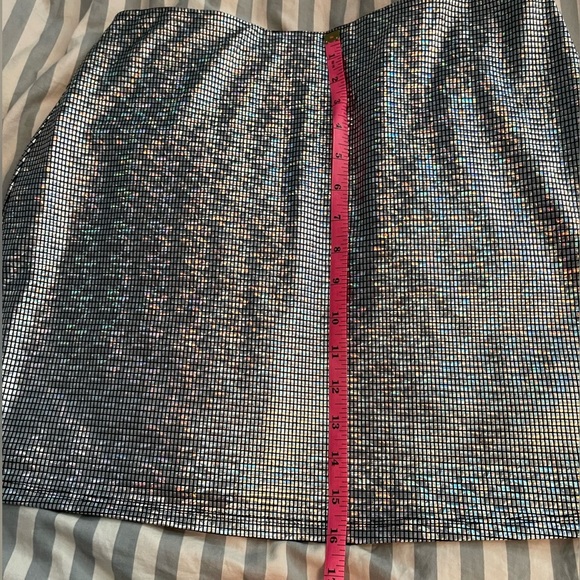 NWT Fore Disco Womens Metallic Short Mini Skirt size Large - Picture 9 of 14